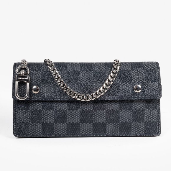 Louis Vuitton Damier Graphite Chain Wallet - Picture 2 of 12